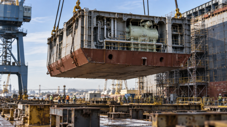 Editorial illustration for The Hollow Yards: How the West Forgot How to Build Hulls